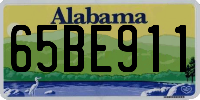 AL license plate 65BE911