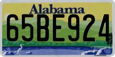 AL license plate 65BE924