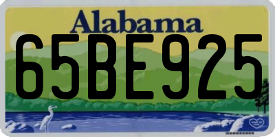 AL license plate 65BE925
