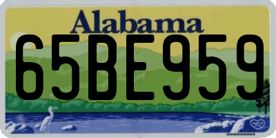 AL license plate 65BE959