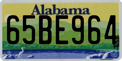 AL license plate 65BE964