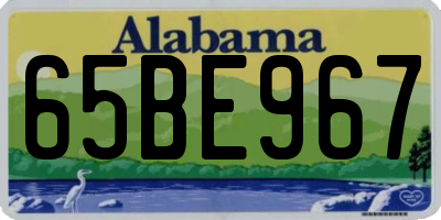 AL license plate 65BE967