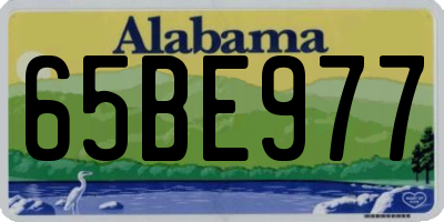 AL license plate 65BE977