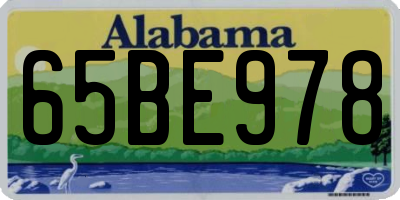AL license plate 65BE978