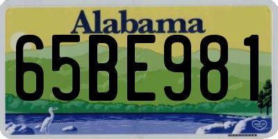 AL license plate 65BE981