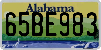 AL license plate 65BE983