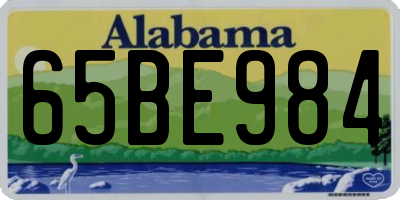 AL license plate 65BE984