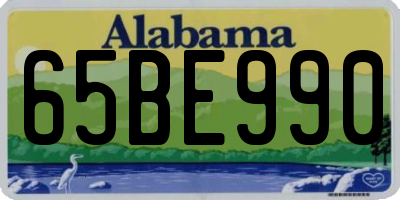 AL license plate 65BE990