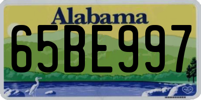 AL license plate 65BE997