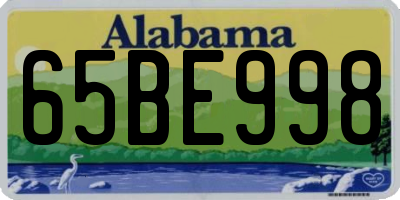 AL license plate 65BE998