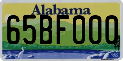 AL license plate 65BF000