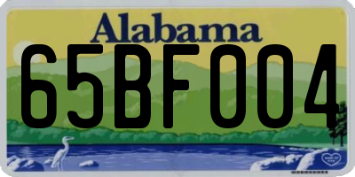 AL license plate 65BF004