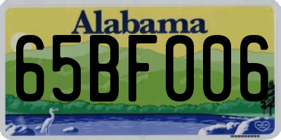 AL license plate 65BF006
