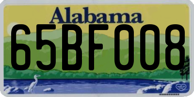AL license plate 65BF008