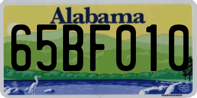 AL license plate 65BF010