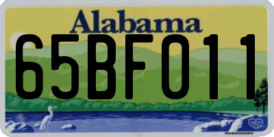 AL license plate 65BF011