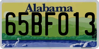 AL license plate 65BF013