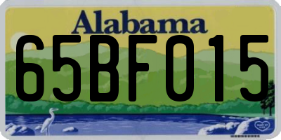 AL license plate 65BF015