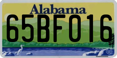 AL license plate 65BF016