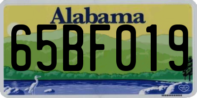 AL license plate 65BF019