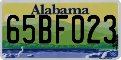 AL license plate 65BF023