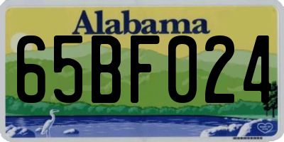 AL license plate 65BF024