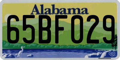 AL license plate 65BF029