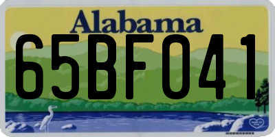 AL license plate 65BF041