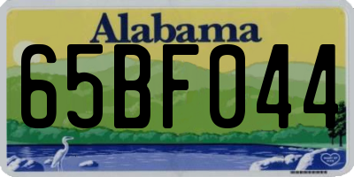 AL license plate 65BF044