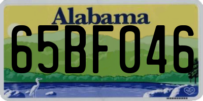 AL license plate 65BF046