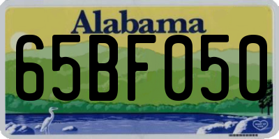 AL license plate 65BF050