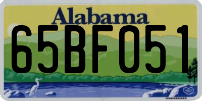 AL license plate 65BF051
