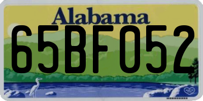 AL license plate 65BF052
