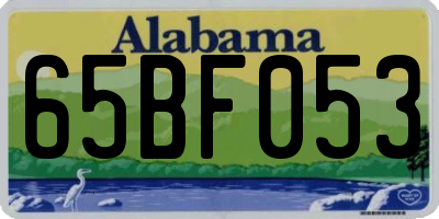 AL license plate 65BF053