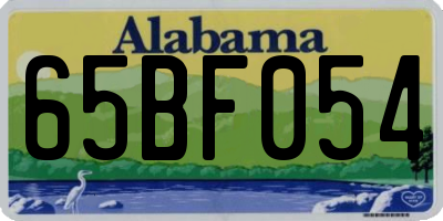 AL license plate 65BF054