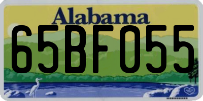 AL license plate 65BF055