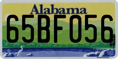 AL license plate 65BF056
