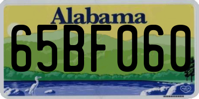 AL license plate 65BF060