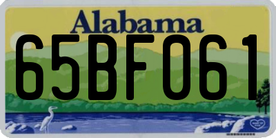 AL license plate 65BF061