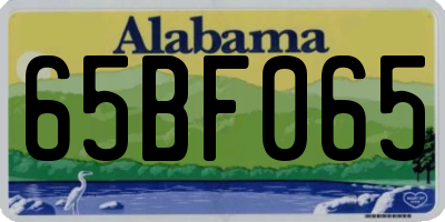 AL license plate 65BF065
