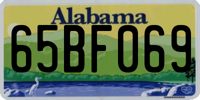 AL license plate 65BF069