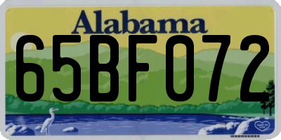 AL license plate 65BF072
