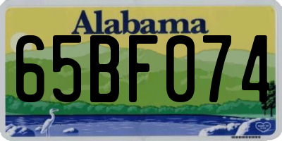 AL license plate 65BF074