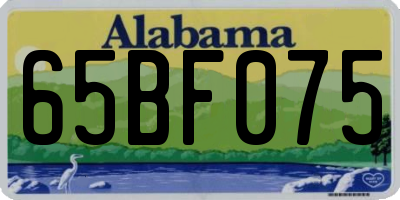 AL license plate 65BF075