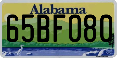 AL license plate 65BF080
