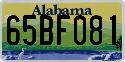 AL license plate 65BF081