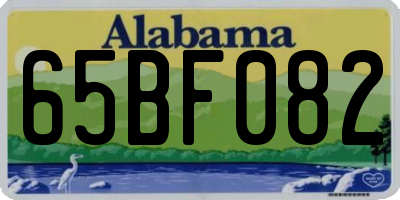 AL license plate 65BF082
