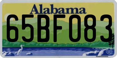 AL license plate 65BF083