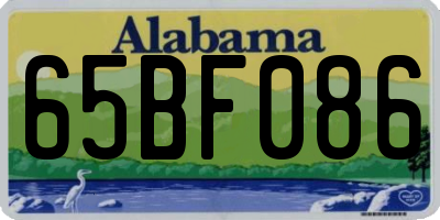 AL license plate 65BF086