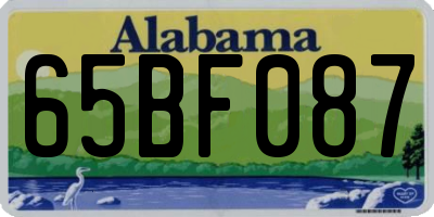 AL license plate 65BF087
